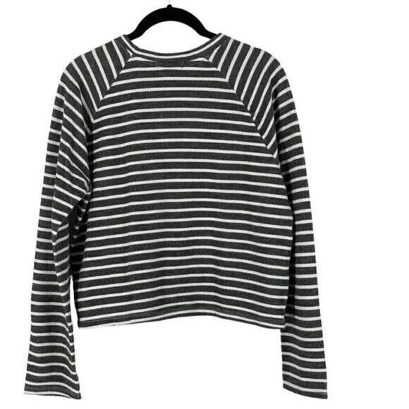 Beyond Yoga Sweatshirt Live Out Loud Striped Long Sleeve Cropped Popover  XS - Picture 4 of 4